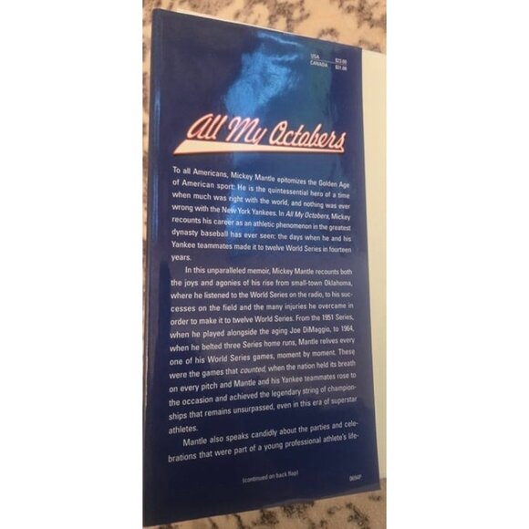 All My Octobers: Hardcover, by Mantle Mickey; Mickey Herskowitz Rare - Picture 2 of 7